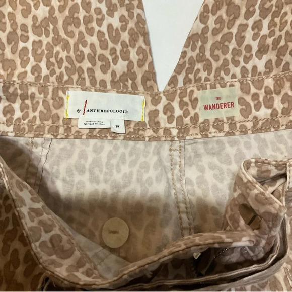 ANTHROPOLOGIE The Wanderer Animal Leopard Straight Relaxed Leg Pants Cotton 29 - Picture 11 of 11